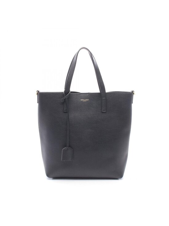 Saint Laurent - Toy Black Leather Shopping Tote | Mitchell  Saint Laurent Paris Tote Toy Shopping Black Leather